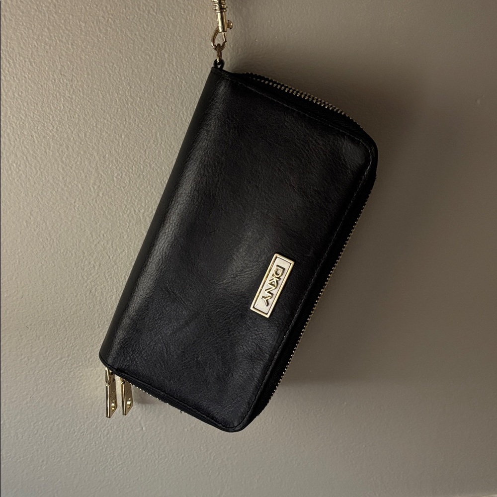 DKNY Black Wristlet